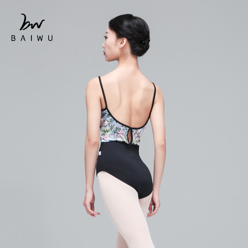 Water Drop Back Velvet Ballet Leotard