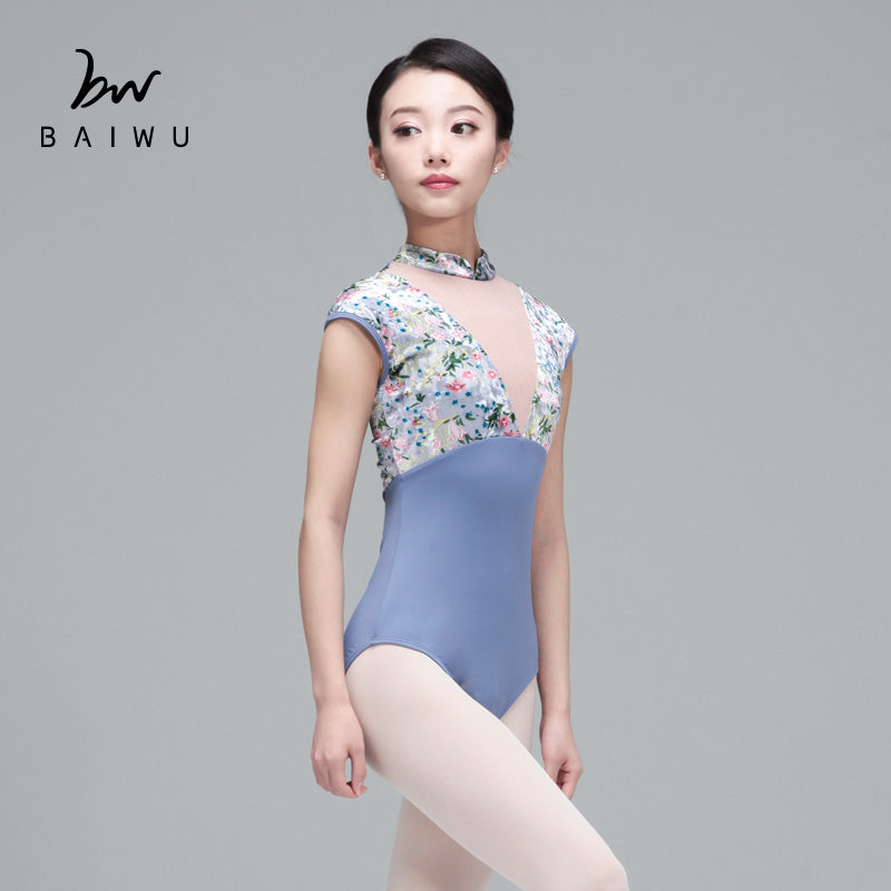 Floral Velvet Ballet Leotard