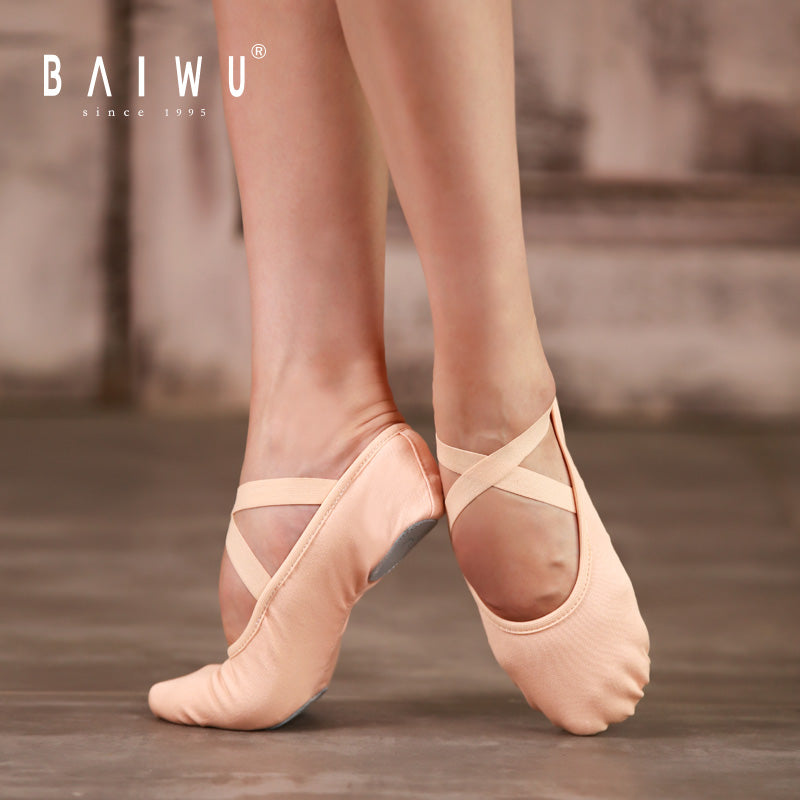 Ruche Split Sole Canvas Ballet Shoe image 4