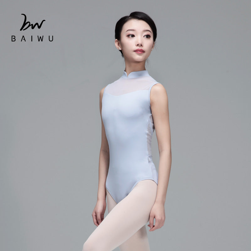 Mesh Sleeveless Ballet Leotard